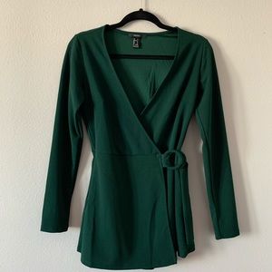 Forever 21 Romper/Dress in Forest Green